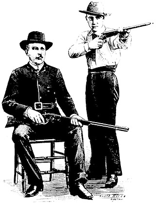 Seated man & shooter
